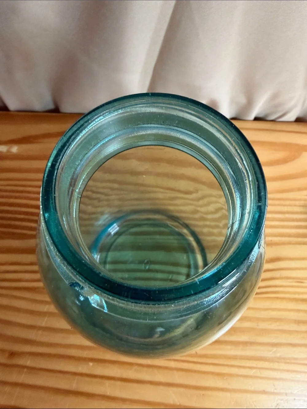 Vintage Aqua Ball Perfect Mason Jar Half-Gallon 2-Quart Zinc Lid 9.5